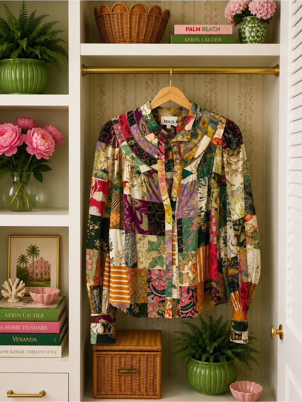 Alemais Multicolor Patchwork Blouse like new